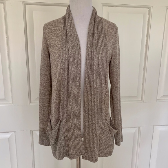 OPEN DRAPE OATMEAL HEATHER MARLED BEIGE TAN - Picture 1 of 6